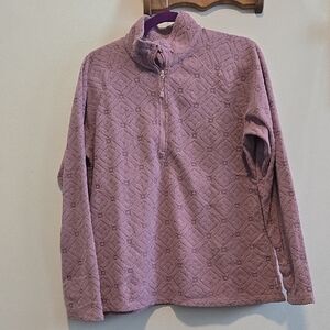 Eddie Bauer Lavender Quilted Pullover
